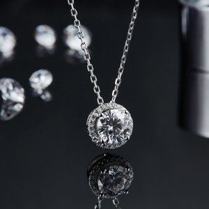 Moissanite Diamond pendant 925 Sterling Silver